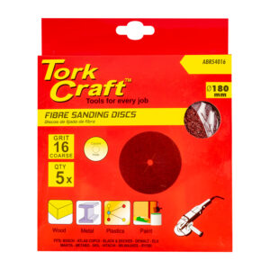 FIBRE DISC 180MM 16 GRIT 5/PACK