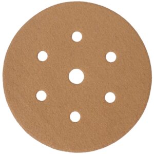 GOLD DISC (50 PIECES) 120 GRIT 150MM X 6+1 HOLES HOOK AND LOOP