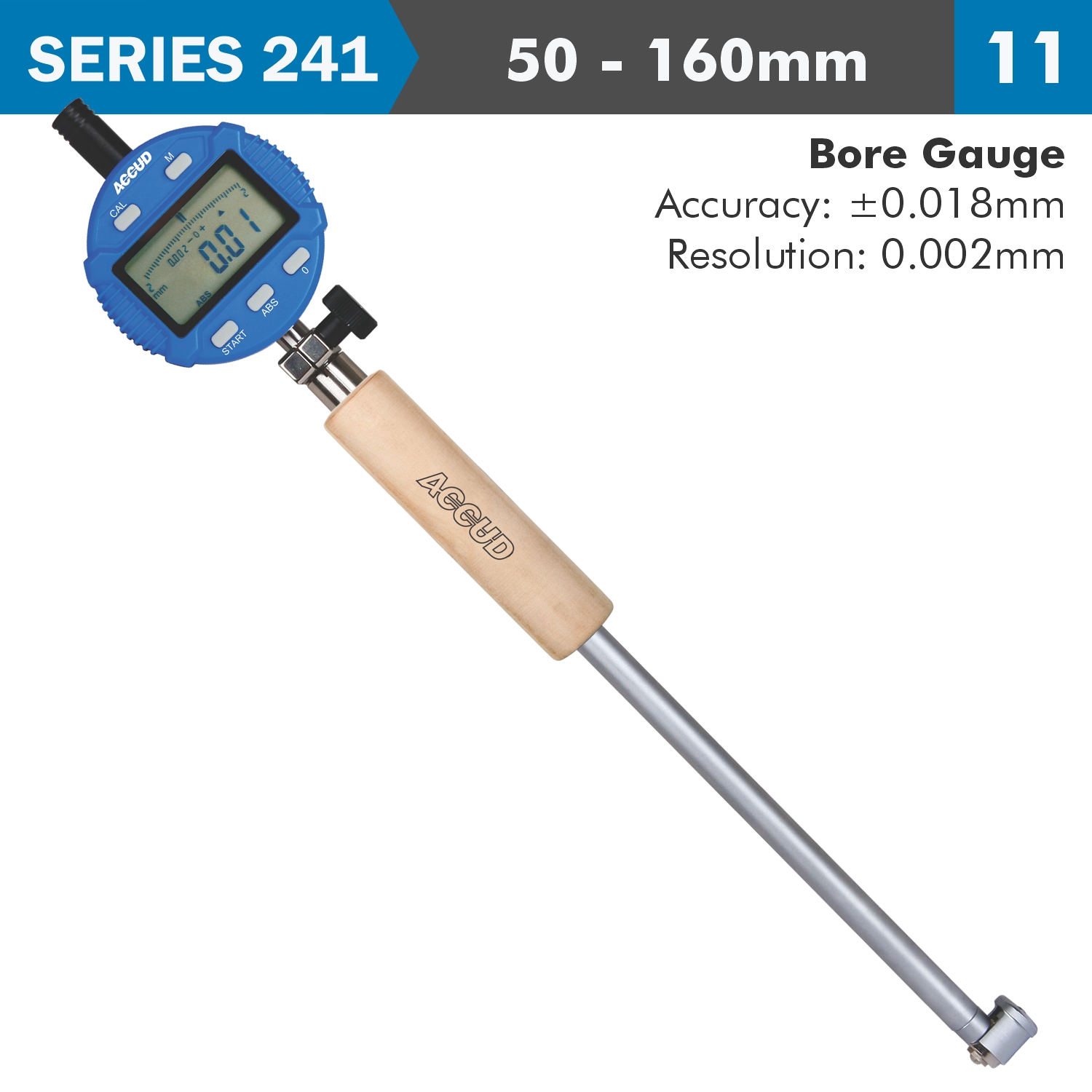 DIG. BORE GAUGE 50-160MM 0.018MM ACC. 0.001MM GRAD.