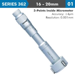 3 POINTS INSIDE MICROMETER 16-20MM 0.004MM ACC. 0.005MM GRAD.