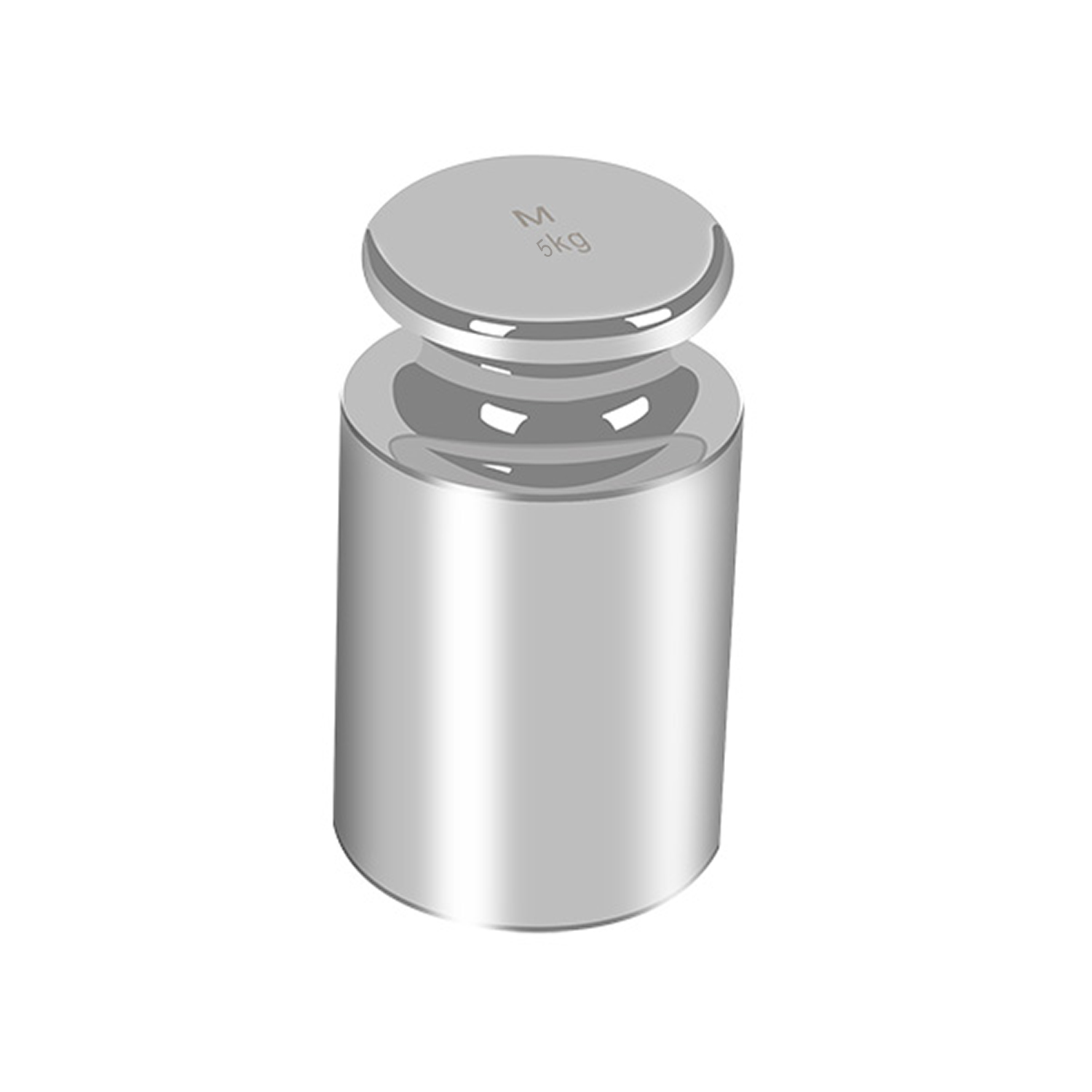 CYLINDRICAL CALIBRATION WEIGHT 5KG STAINLESS STEEL