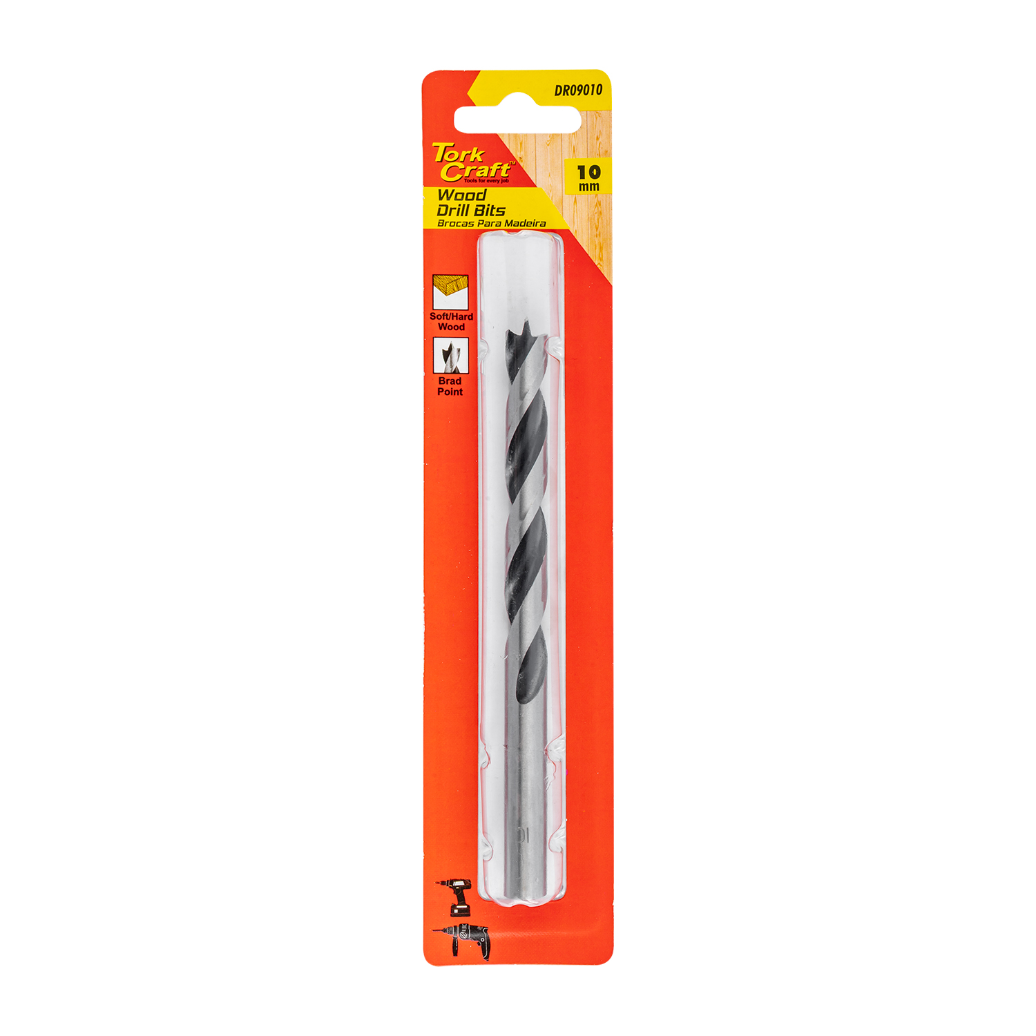 DRILL BIT WOOD 10.0MM X 133MM 1/CARD