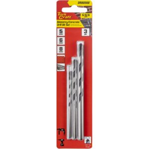 DRILL BIT MASONRY/CONCRETE 3PC SET 5-6-8MM