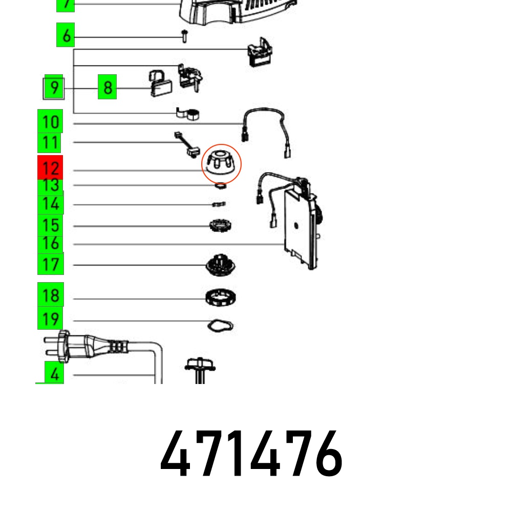 HANDLE UP OF 2200 EB