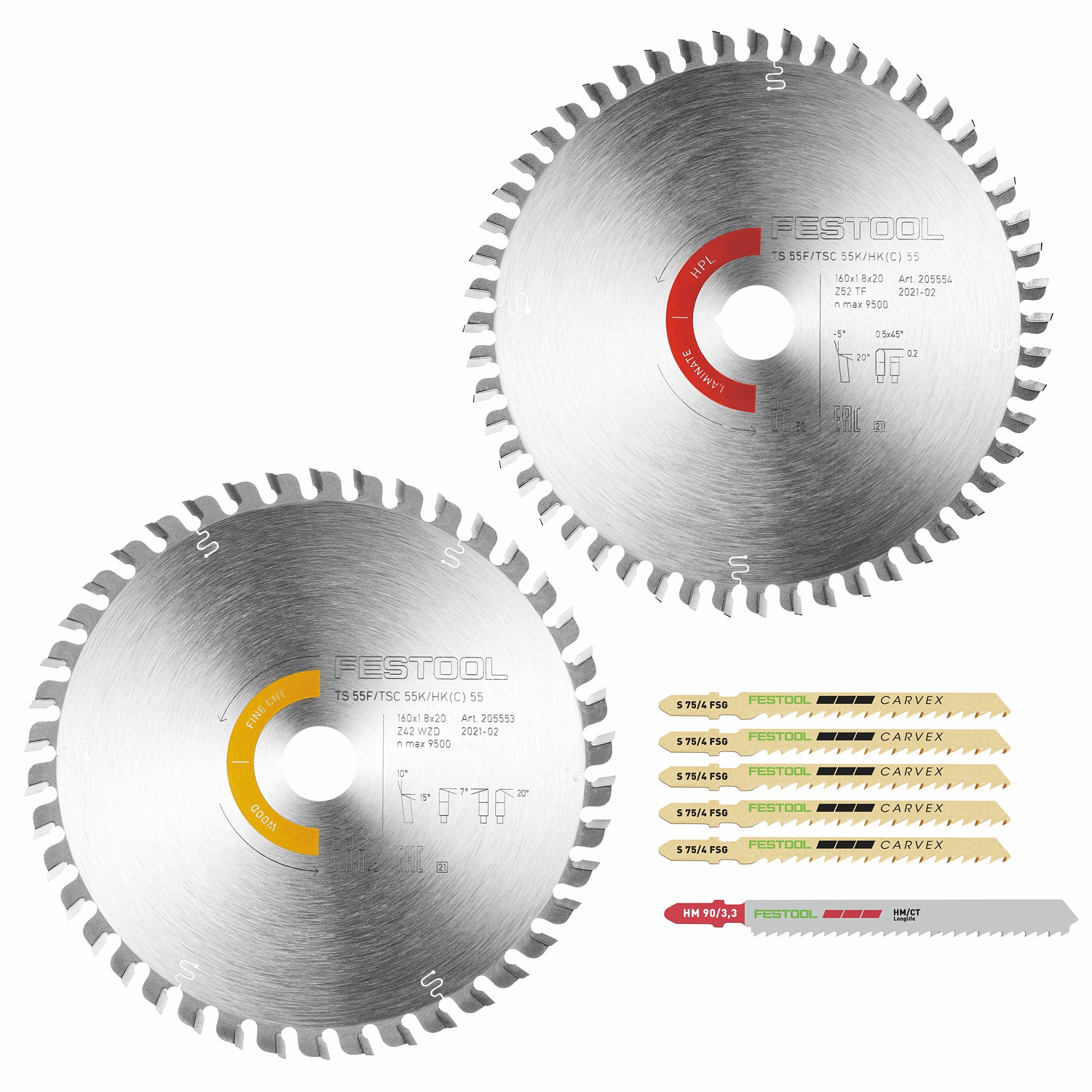 SAW BLADE SET KSB-SORT-2 W-L 160X1.8