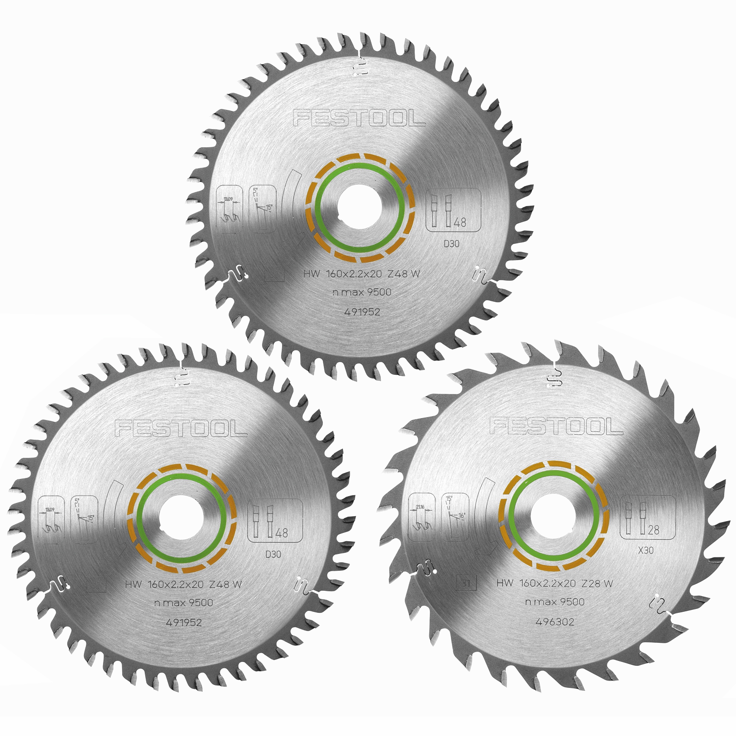 SAW BLADE SET KSB-SORT-3 W 160X2.2