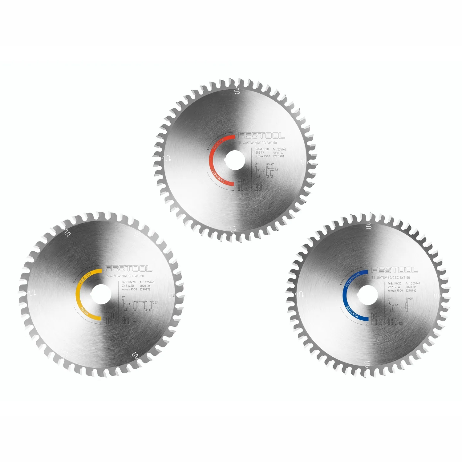 SAW BLADE SET KSB-SORT-3 W-L-A 168X1.8