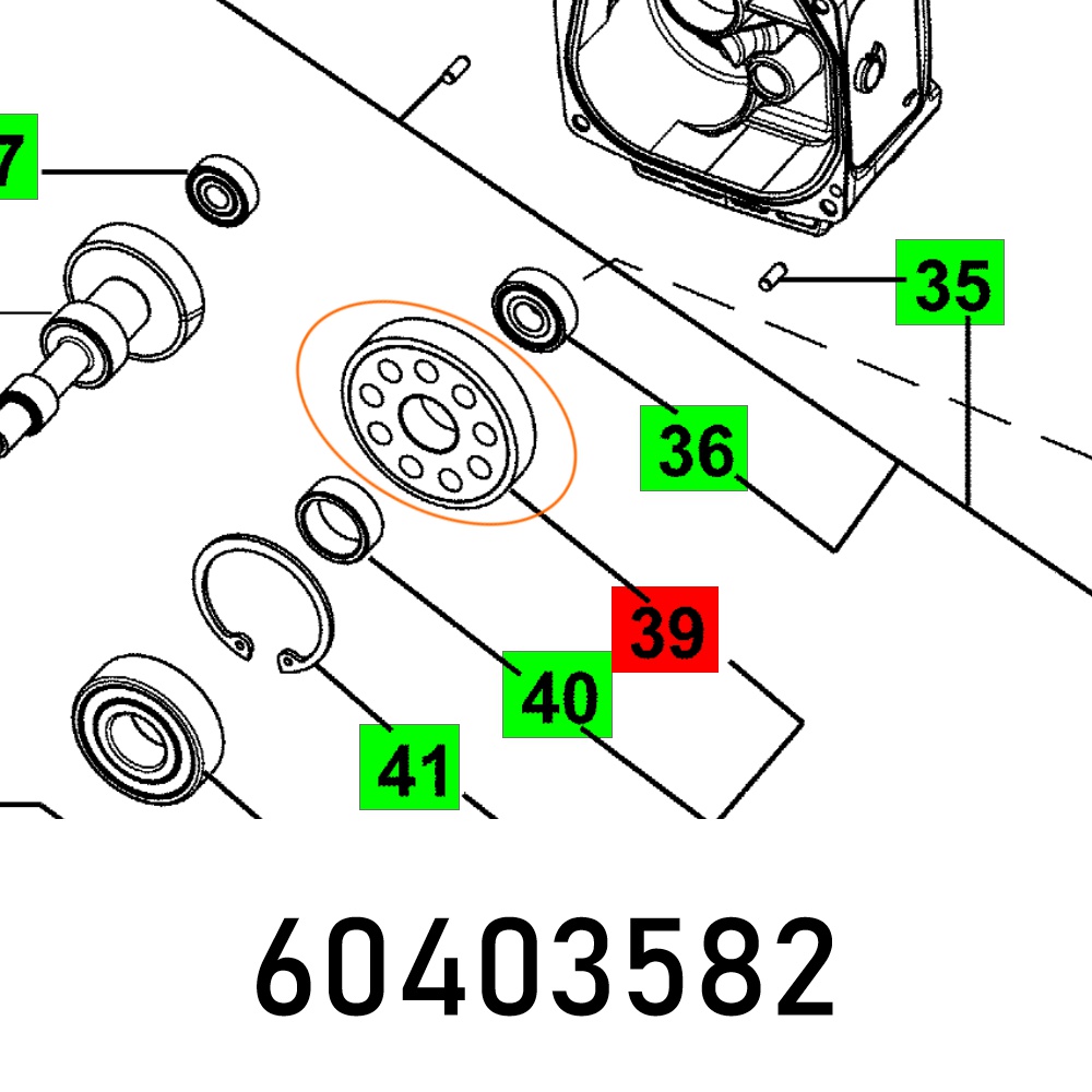 SPINDLE WHEEL MXP 1602