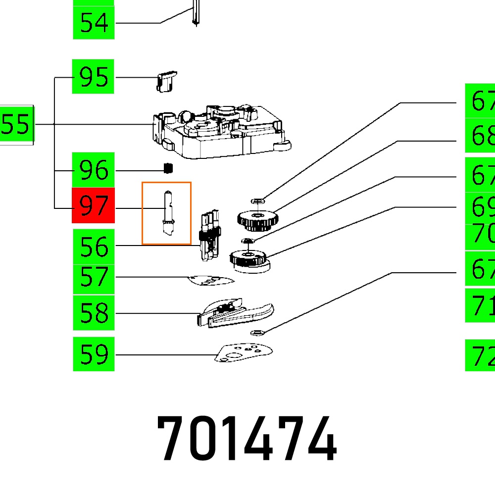 LOCK BOLT DF 500 Q
