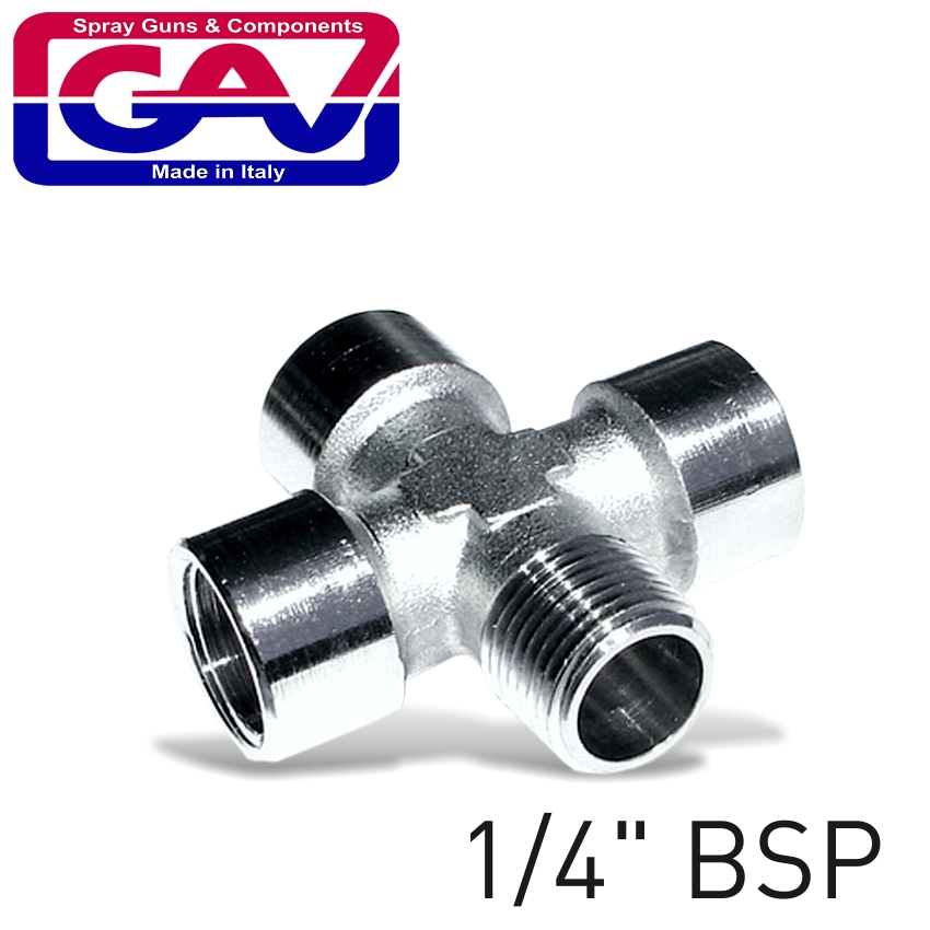 4-WAY CONNECTOR 1/4'3F/1M