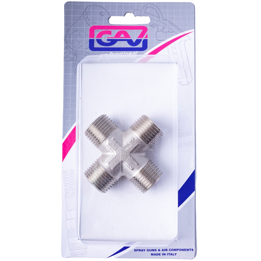 4-WAY CONNECTOR 1/2' MMMM PACKAGED