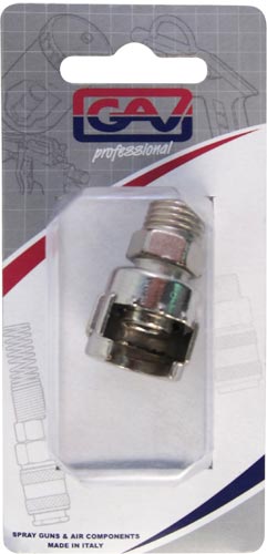 NIPPLE WITH METAL RING 1/4'M  FOR BAYONET COUPLINGS PACKAGED