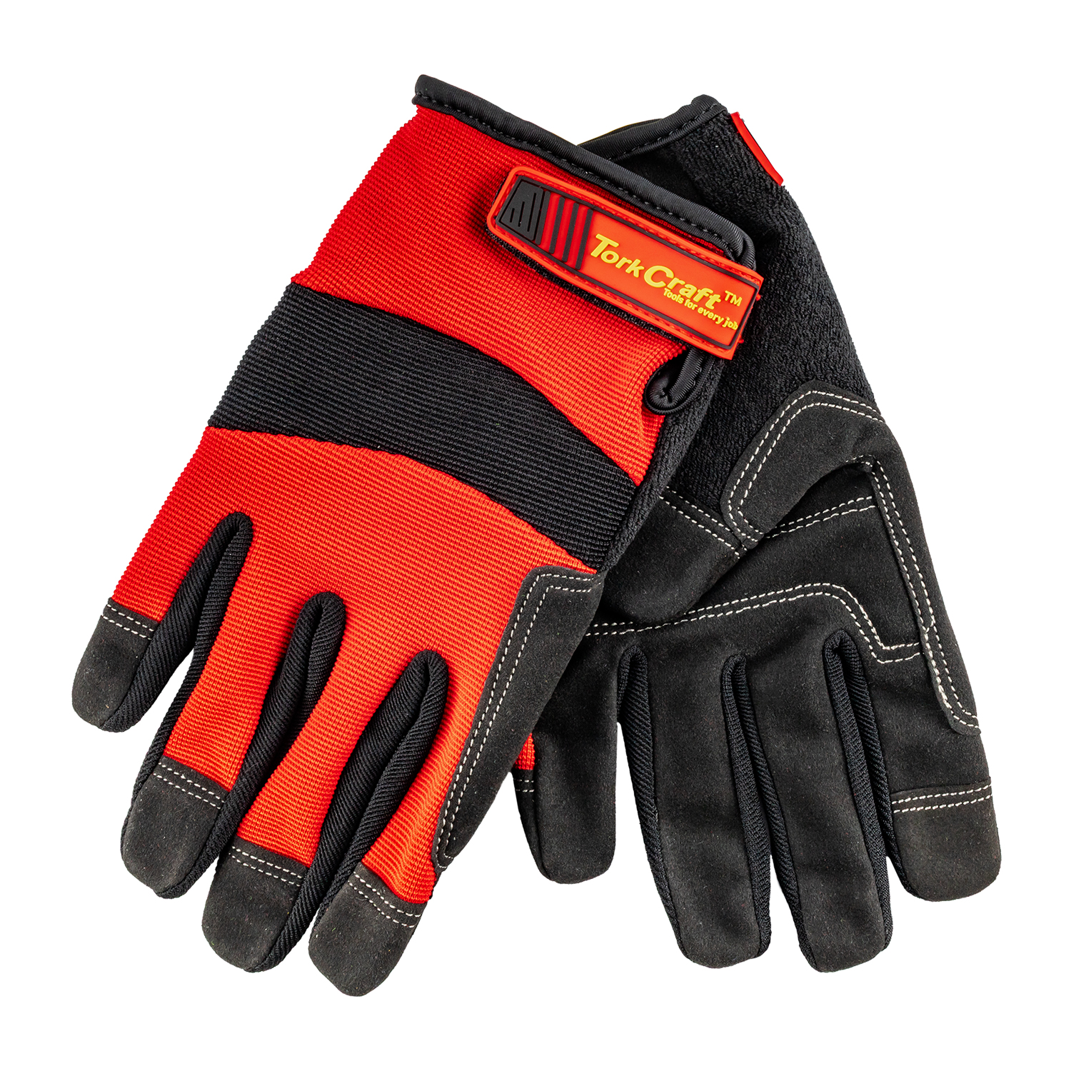 WORK GLOVE X-LARGE-ALL PURPOSE RED WITH TOUCH FINGER